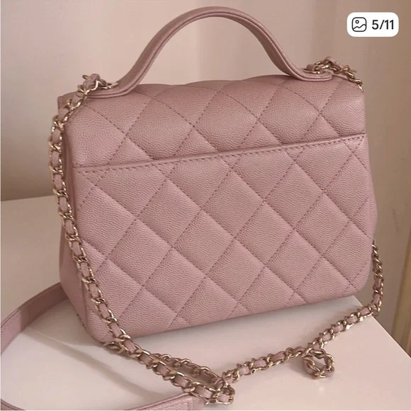 Chanel Blush Pink Quilted Shoulder Bag - Picture 5 of 11
